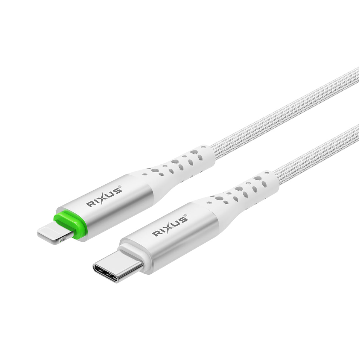 Rixus RXUC21L Auto Disconnect USB-C To Lightning Anschluss Kabel White – Bild 2