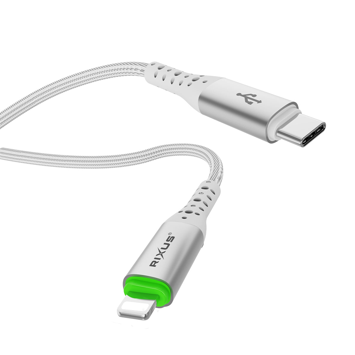 Rixus RXUC21L Auto Disconnect USB-C To Lightning Anschluss Kabel White – Bild 3