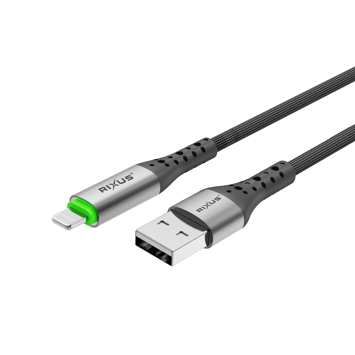 Rixus RXUC22AL Auto Disconnect USB-A To Lightning Anschluss Kabel Black – Bild 2