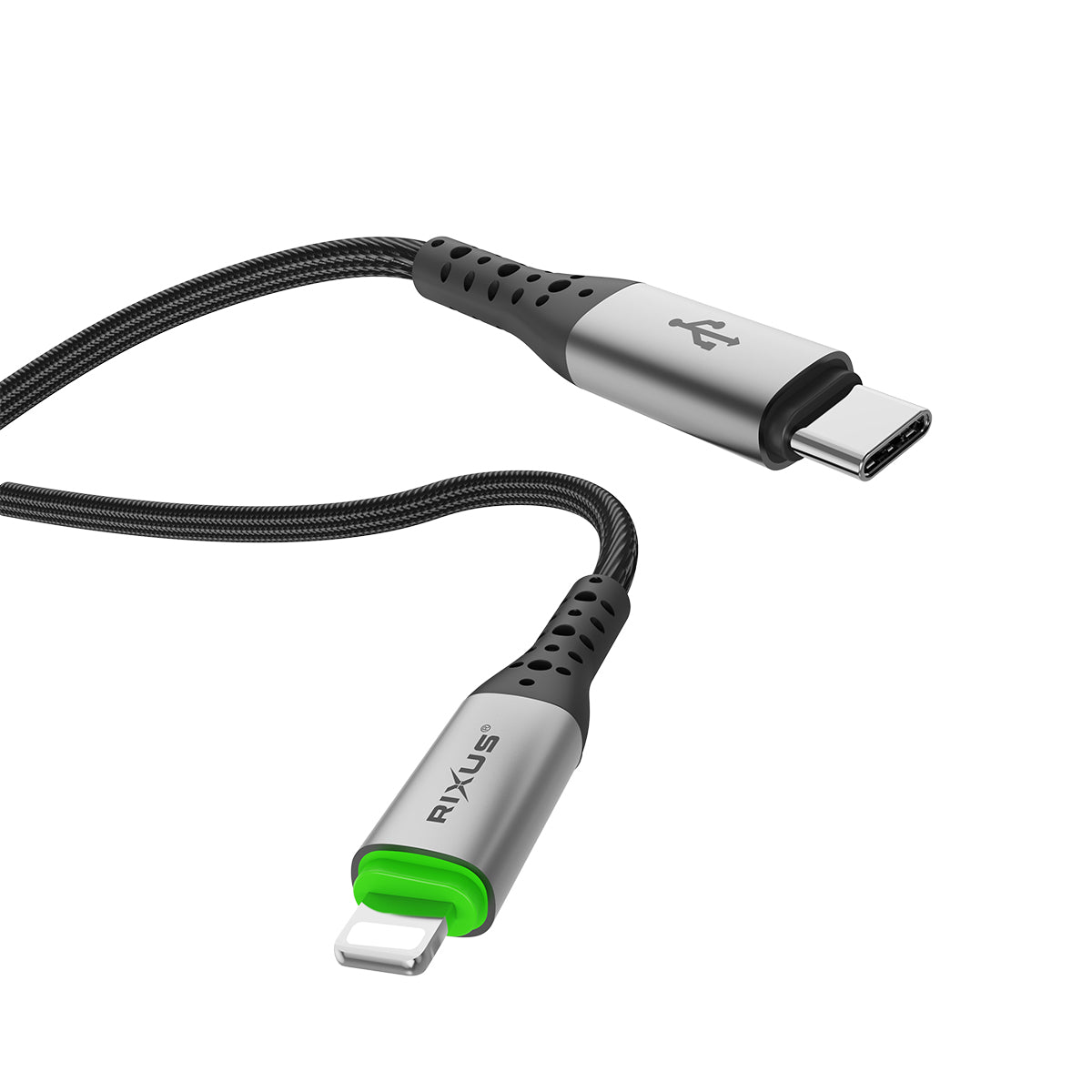 Rixus RXUC22L Auto Disconnect USB-C To Lightning Anschluss Kabel Black – Bild 3