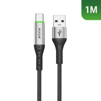 Rixus RXUC22AC Auto Disconnect USB-A To USB-C Kabel Black