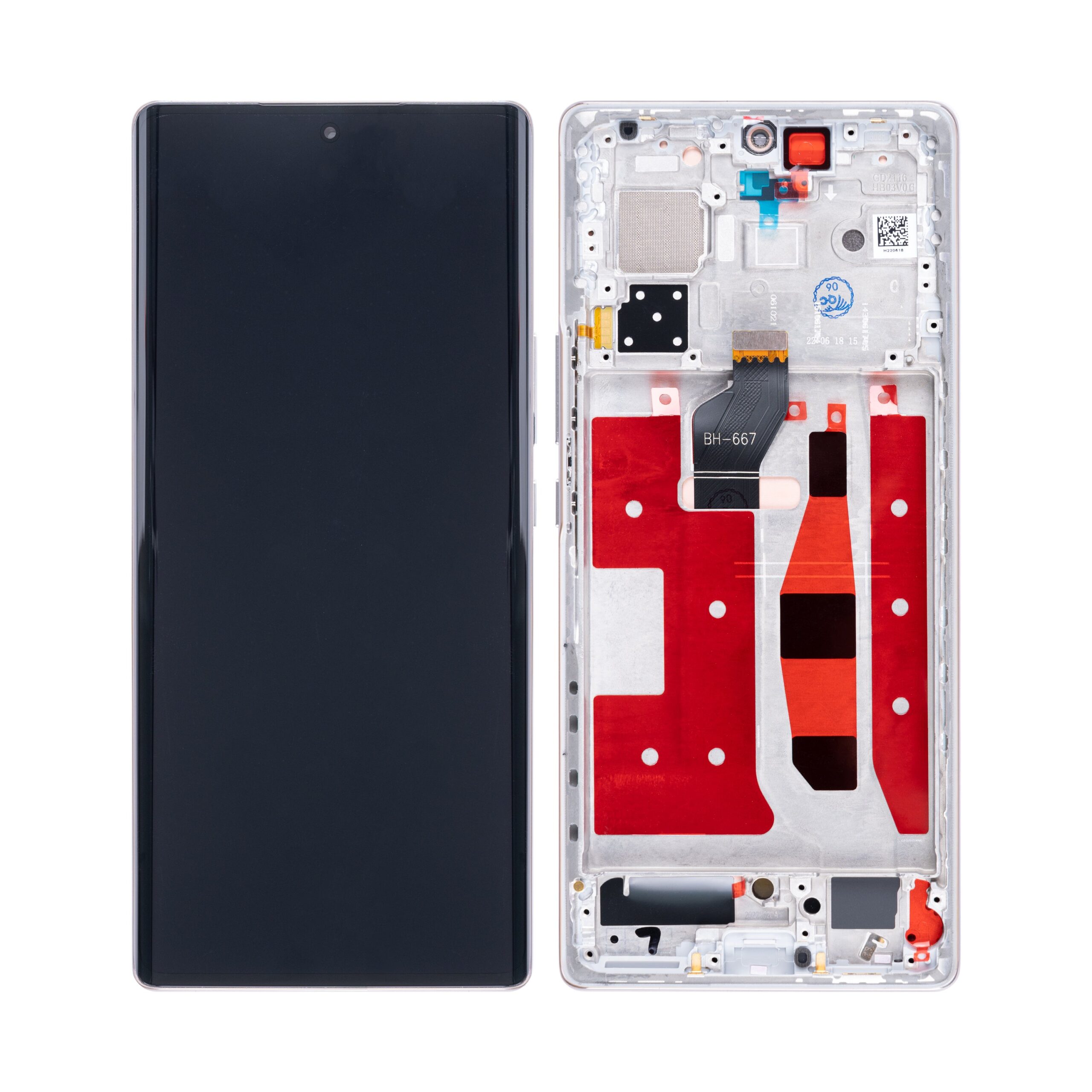 OEM Display für Honor 70 mit Rahmen Silber – Bild 4