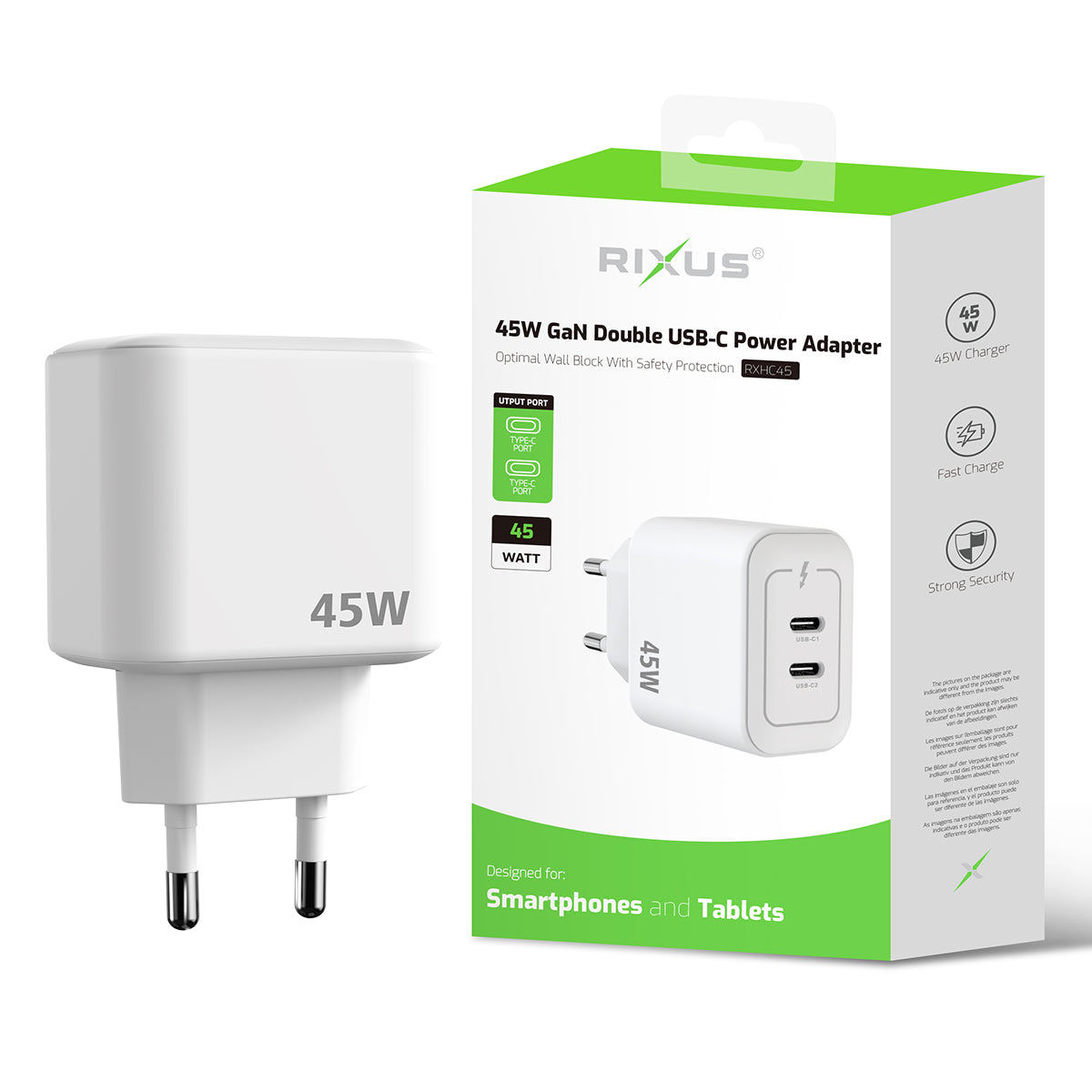 Rixus RXHC45 GaN Double USB-C Netzteil 45W White – Bild 4