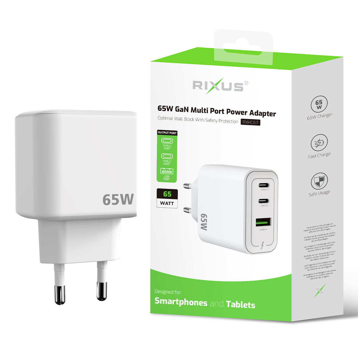 Rixus RXHC67 GaN Multi Port Netzteil 65W White – Bild 5