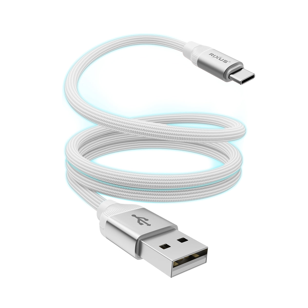 Rixus RXUC59AC Magnetic Charging Cord USB-A To USB-C 1m 15W White – Bild 2