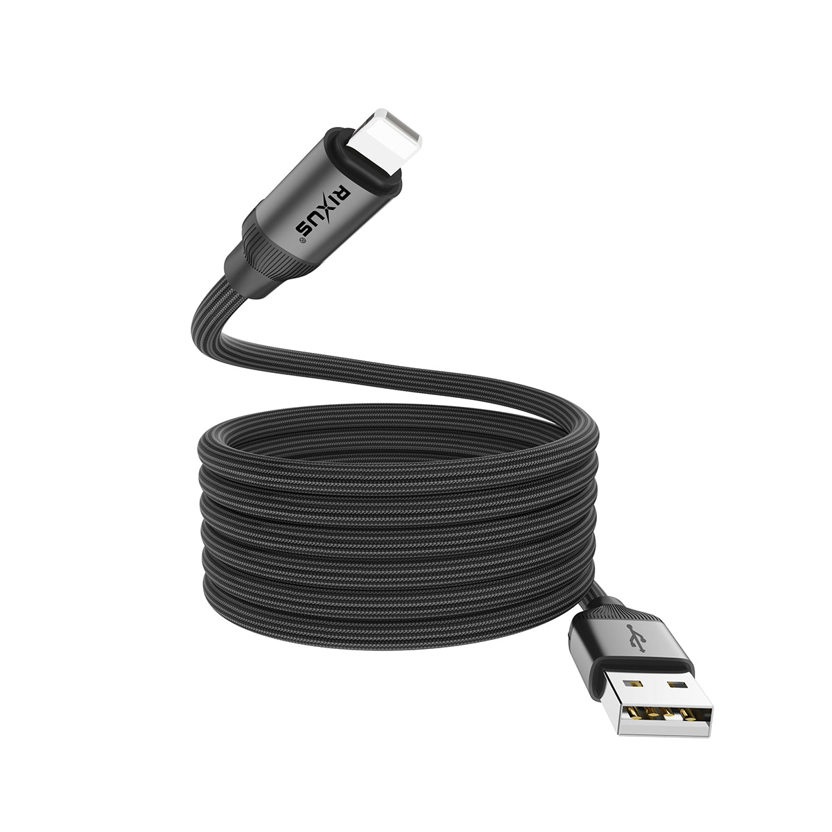 Rixus RXUC61AL Magnetic Charging Cord USB-A To Lightning Anschluss 1m 10W Black – Bild 3