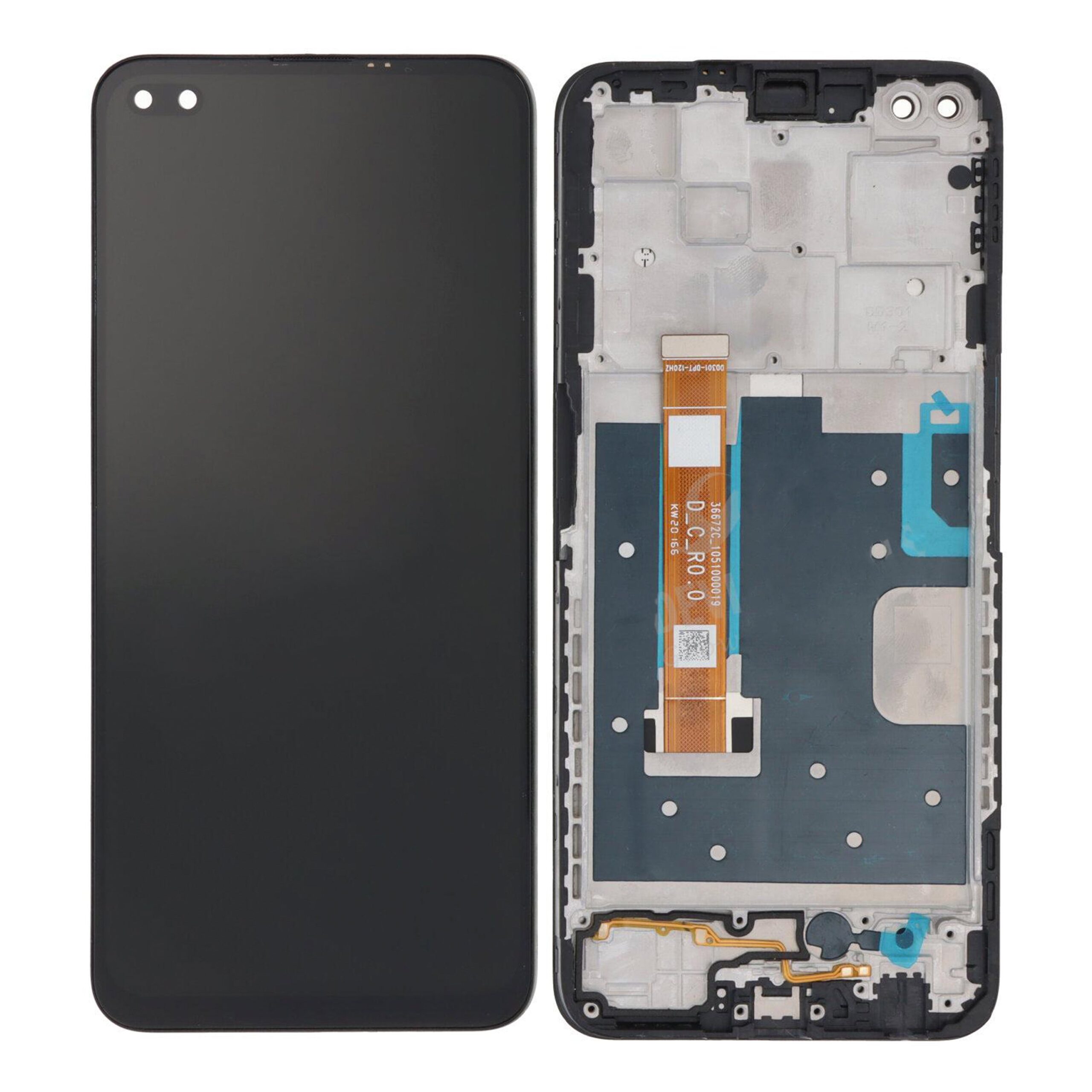 OEM Display für Oppo Reno 4Z 5G mit Rahmen Schwarz – Bild 4