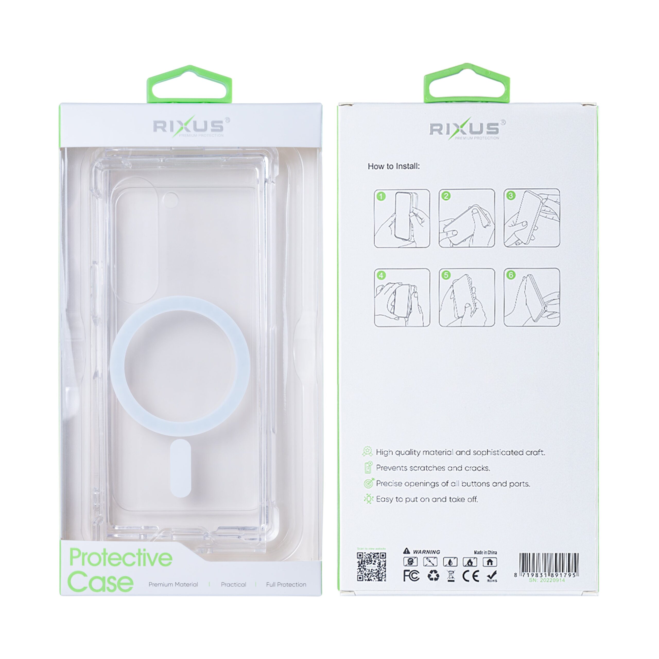 Rixus Anti-Burst Hülle mit MagSafe kompatibel für Samsung Galaxy Z Fold6 Transparent – Bild 6