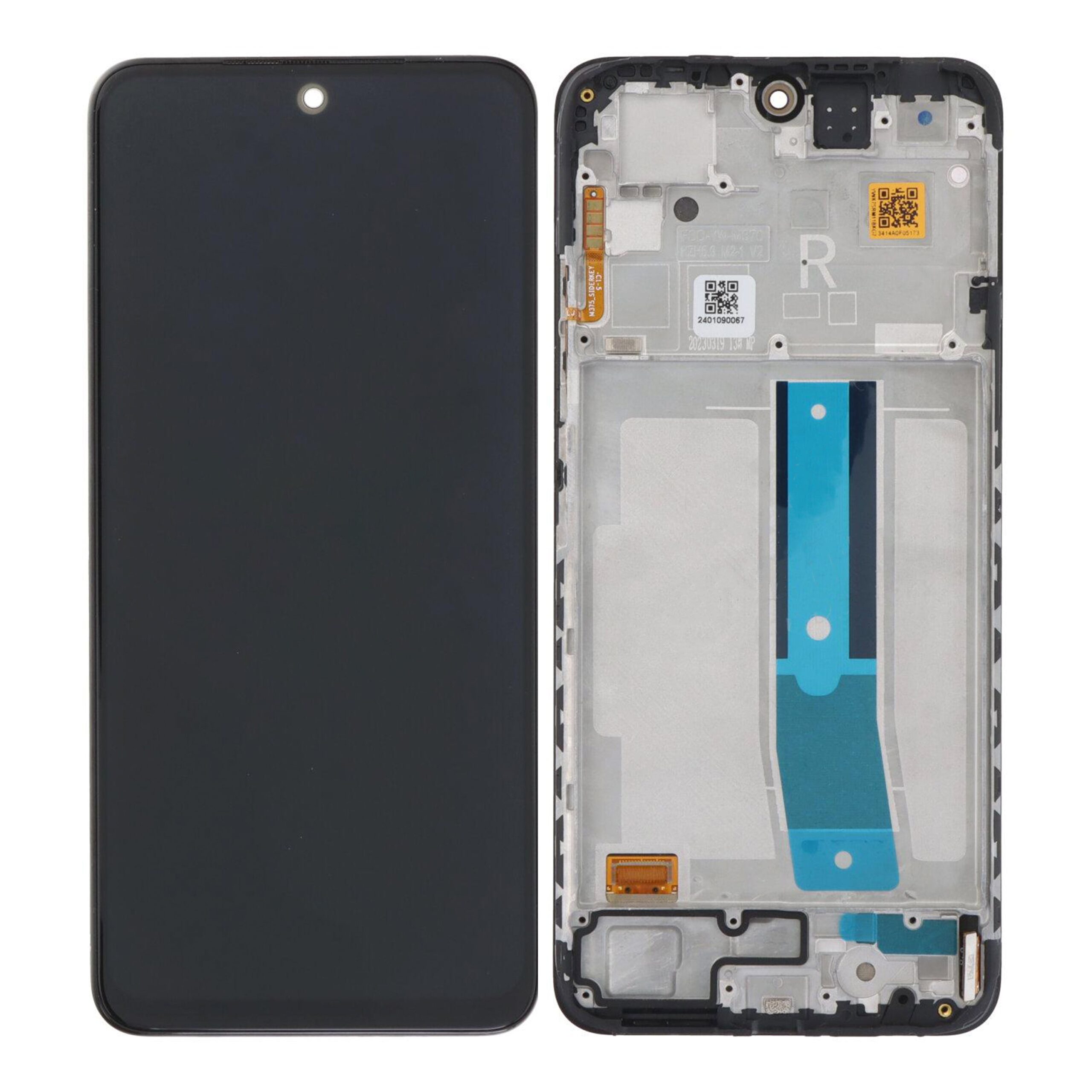 OEM Display für Xiaomi Redmi Note 12S mit Rahmen Schwarz – Bild 4