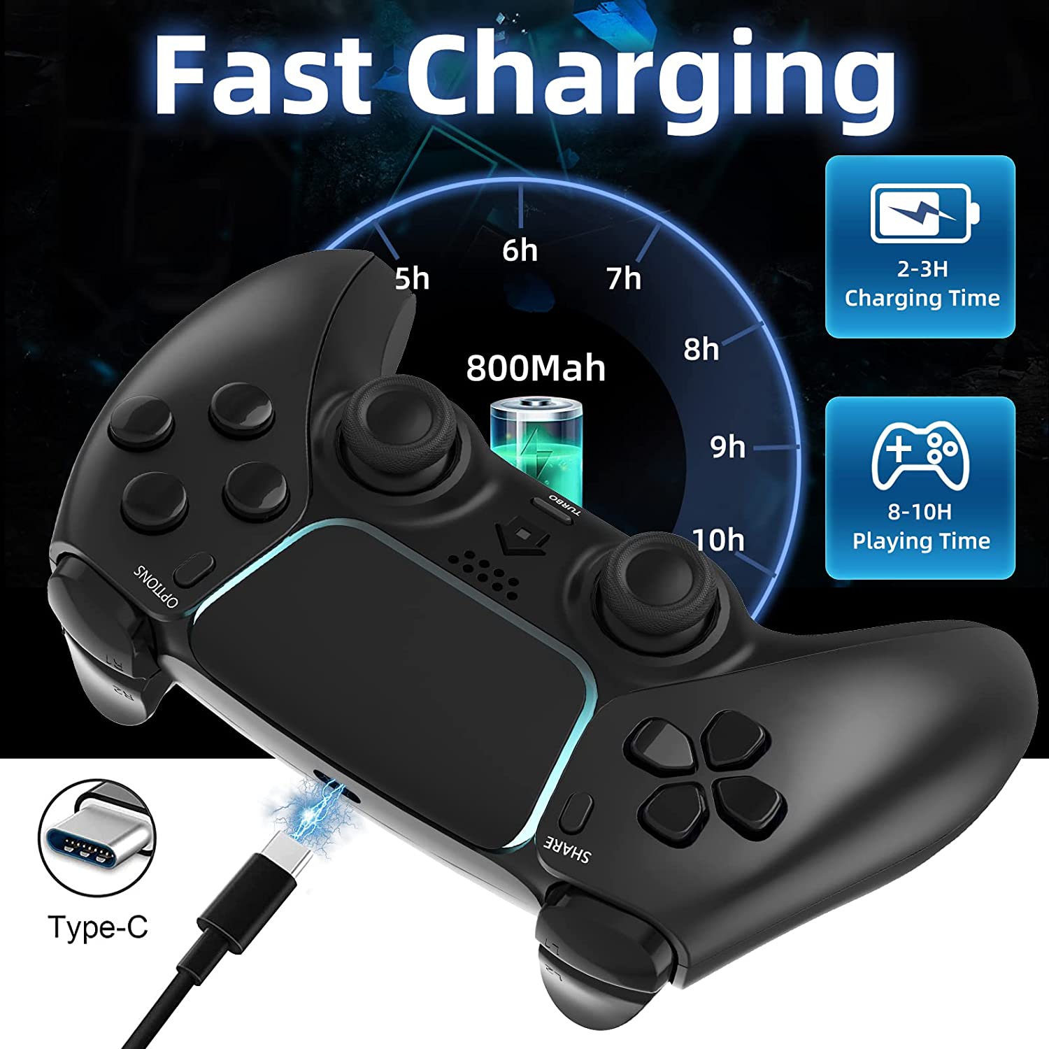 für Sony PlayStation 4 Wireless Bluetooth Game Controller (T28) Black OEM – Bild 3