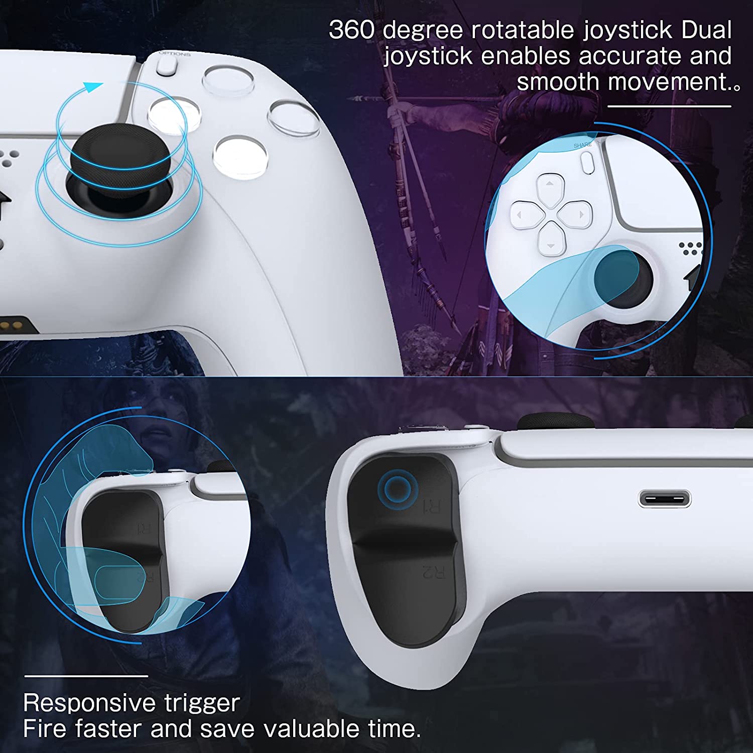 für Sony PlayStation 4 Wireless Bluetooth Game Controller (T28) White OEM – Bild 3