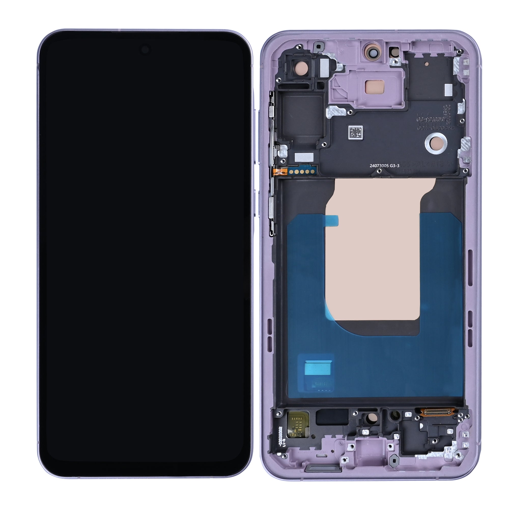 Samsung Galaxy A55 A556B Display und Touchscreen-Digitizer mit Rahmen Lilac Soft-OLED – Bild 4