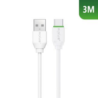 Rixus RX2017AC Data Sync und Fast Charge Kabel USB To USB-C 3m