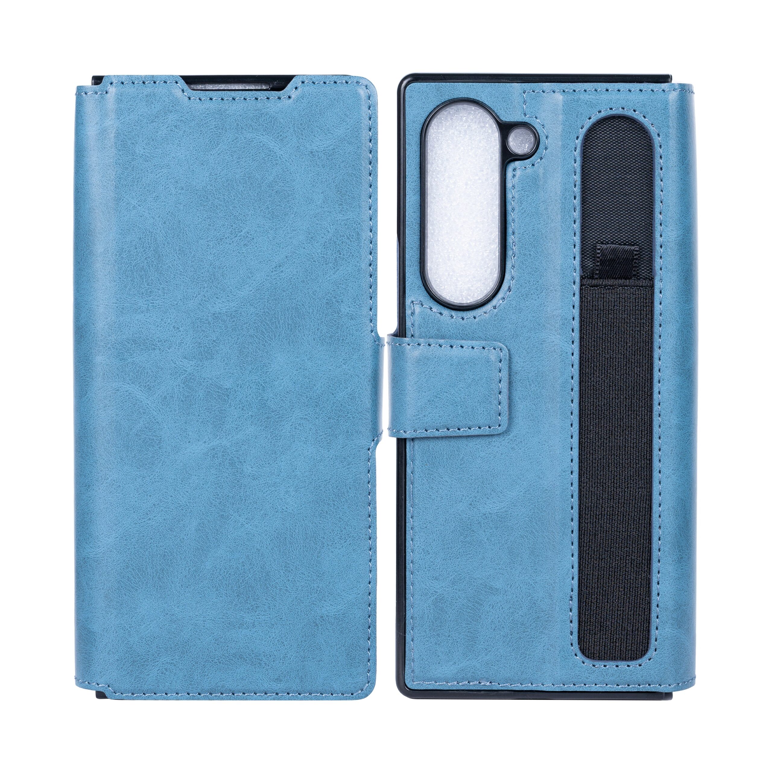 Rixus Wallet Hülle mit Pen Holder für Samsung Galaxy Z Fold6 Sierra Blue – Bild 3
