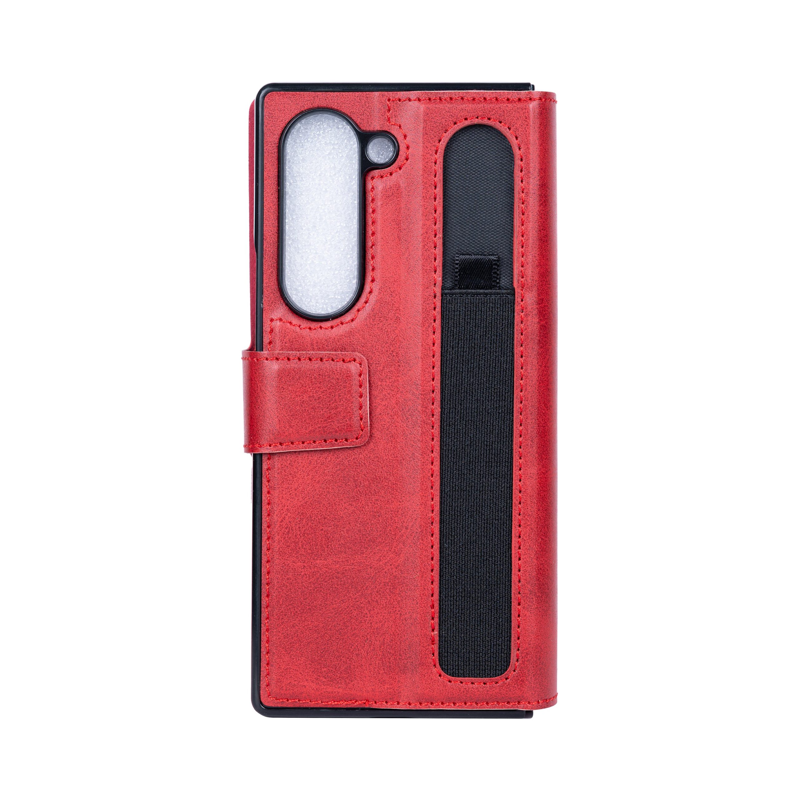 Rixus Wallet Hülle mit Pen Holder für Samsung Galaxy Z Fold6 Red – Bild 2
