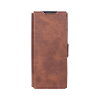 Rixus Wallet Hülle mit Pen Holder für Samsung Galaxy Z Fold5 Brown