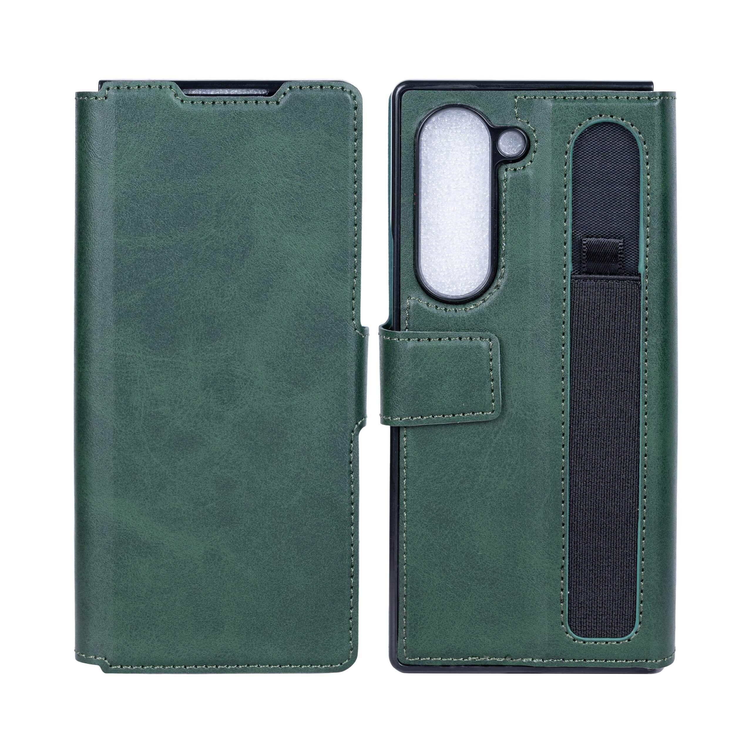 Rixus Wallet Hülle mit Pen Holder für Samsung Galaxy Z Fold5 Green – Bild 3