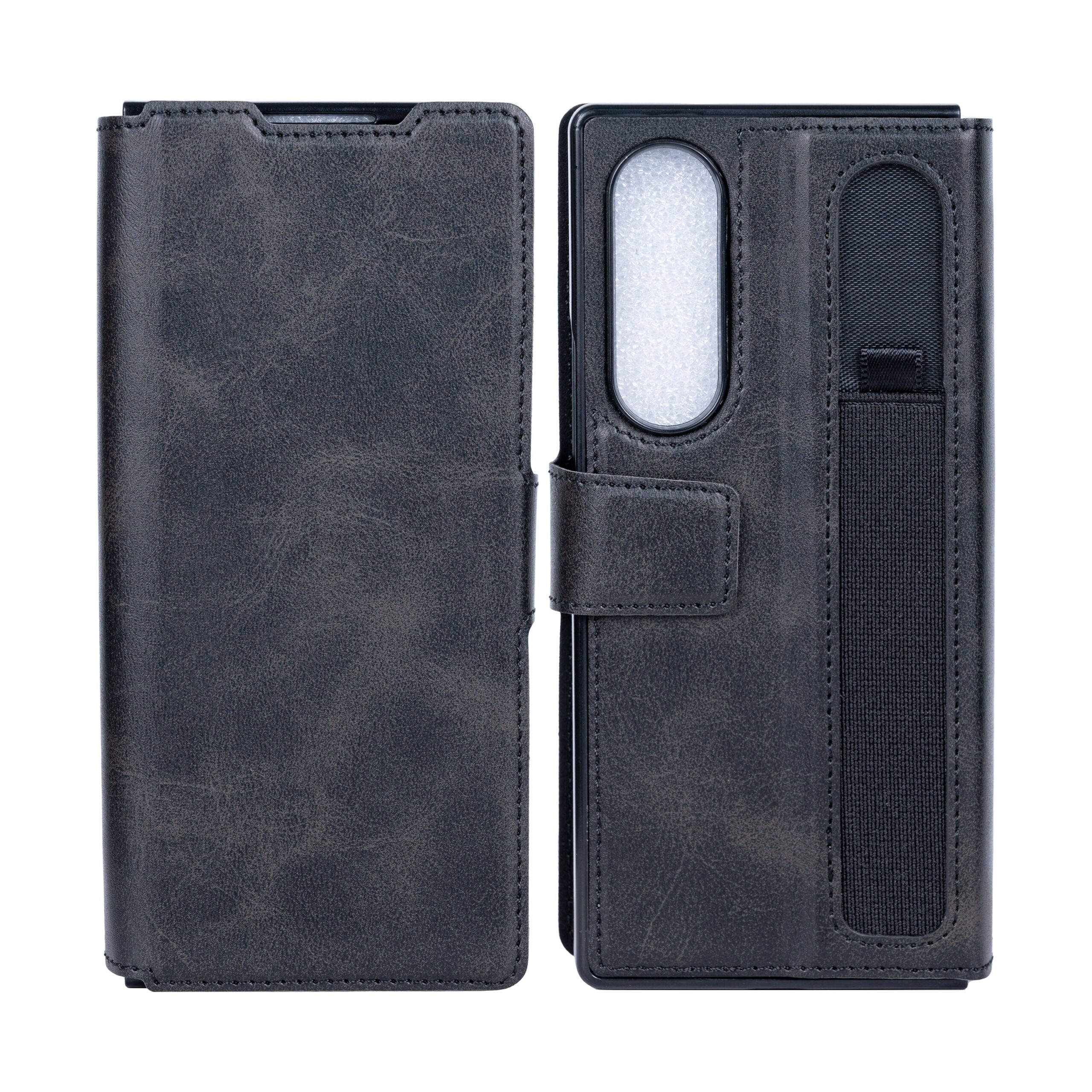 Rixus Wallet Hülle mit Pen Holder für Samsung Galaxy Z Fold4 Black – Bild 3