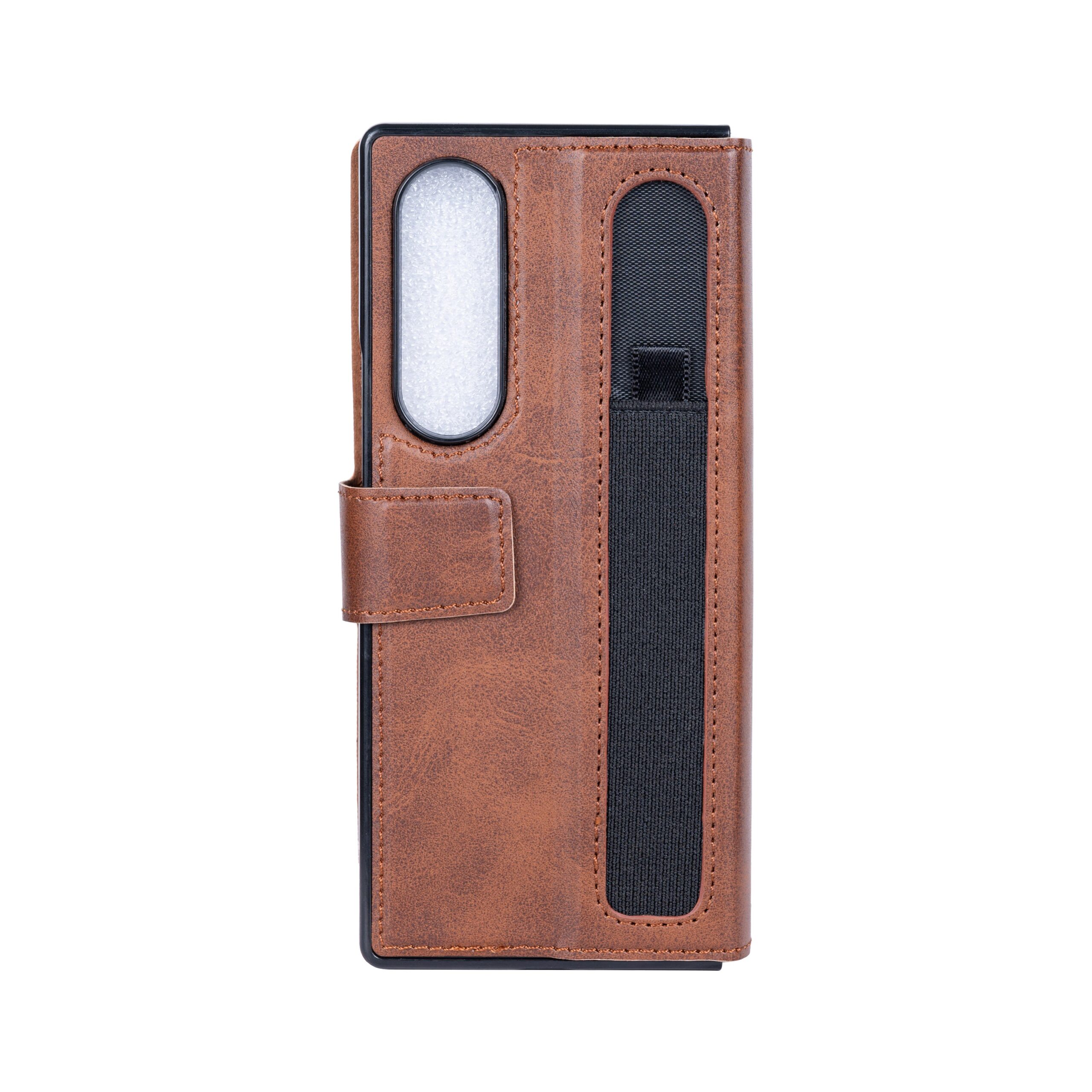 Rixus Wallet Hülle mit Pen Holder für Samsung Galaxy Z Fold4 Brown – Bild 2