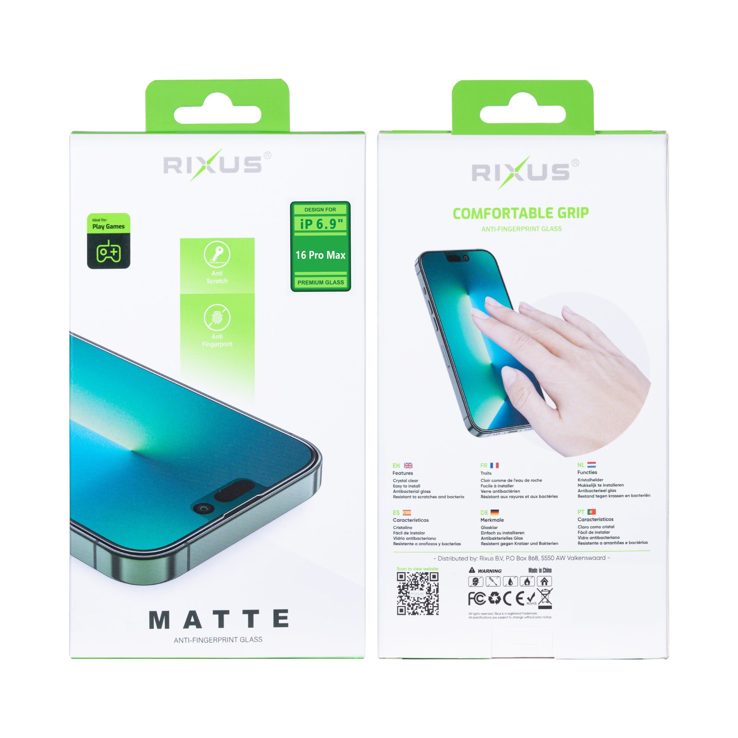Rixus Matte Panzerglas für Apple iPhone 16 Pro Max – Bild 2