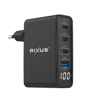 Rixus RX100 GaN Netzteil mit Digital Display 100W Black