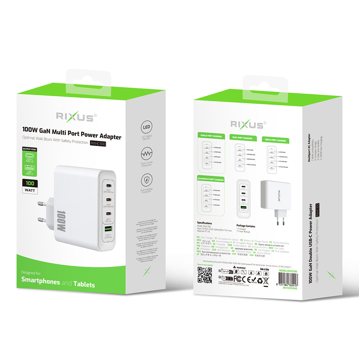 Rixus RXHC100 GaN Netzteil 100W White – Bild 4