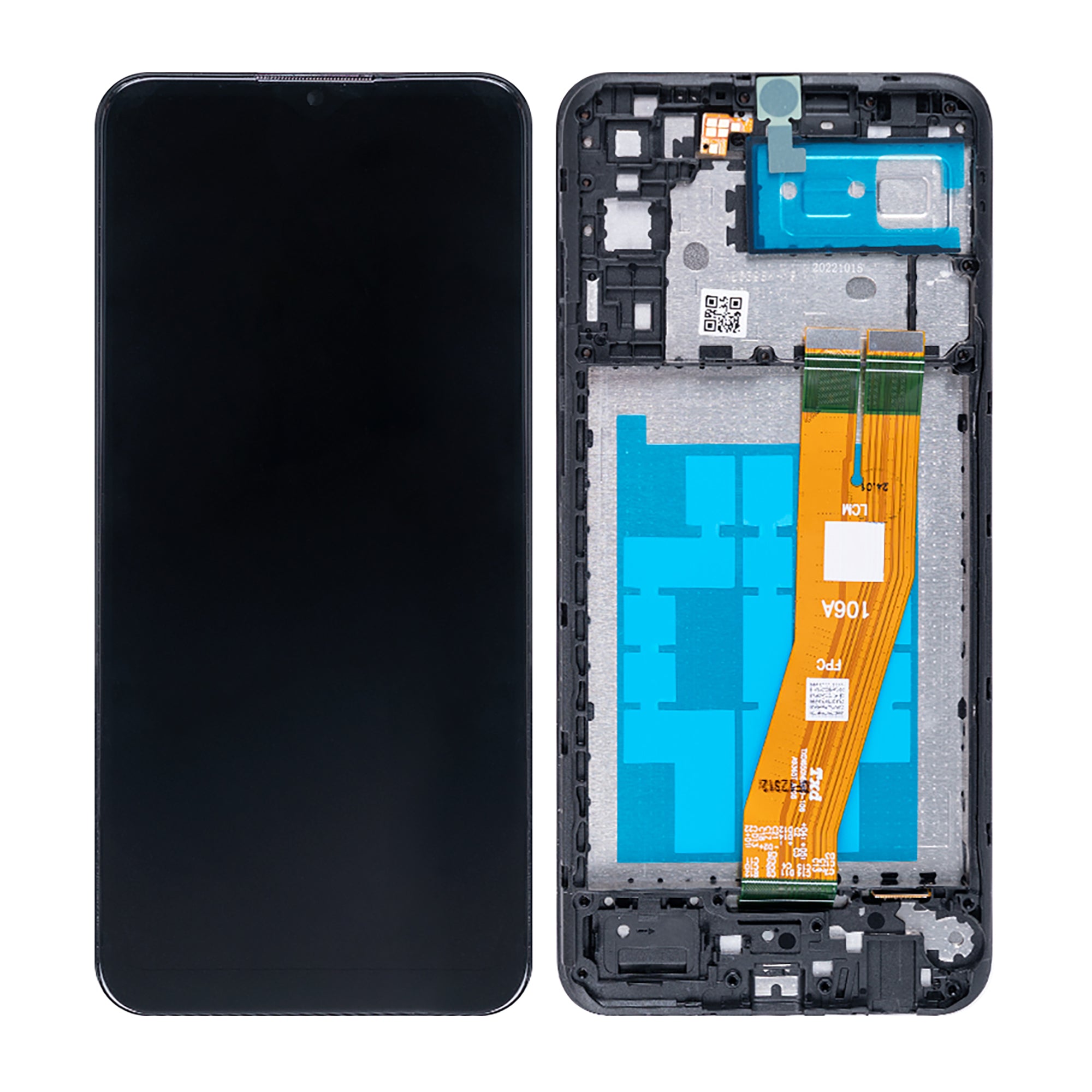 Original OEM Display für Samsung Galaxy A04e A042F mit Rahmen Black – Bild 3
