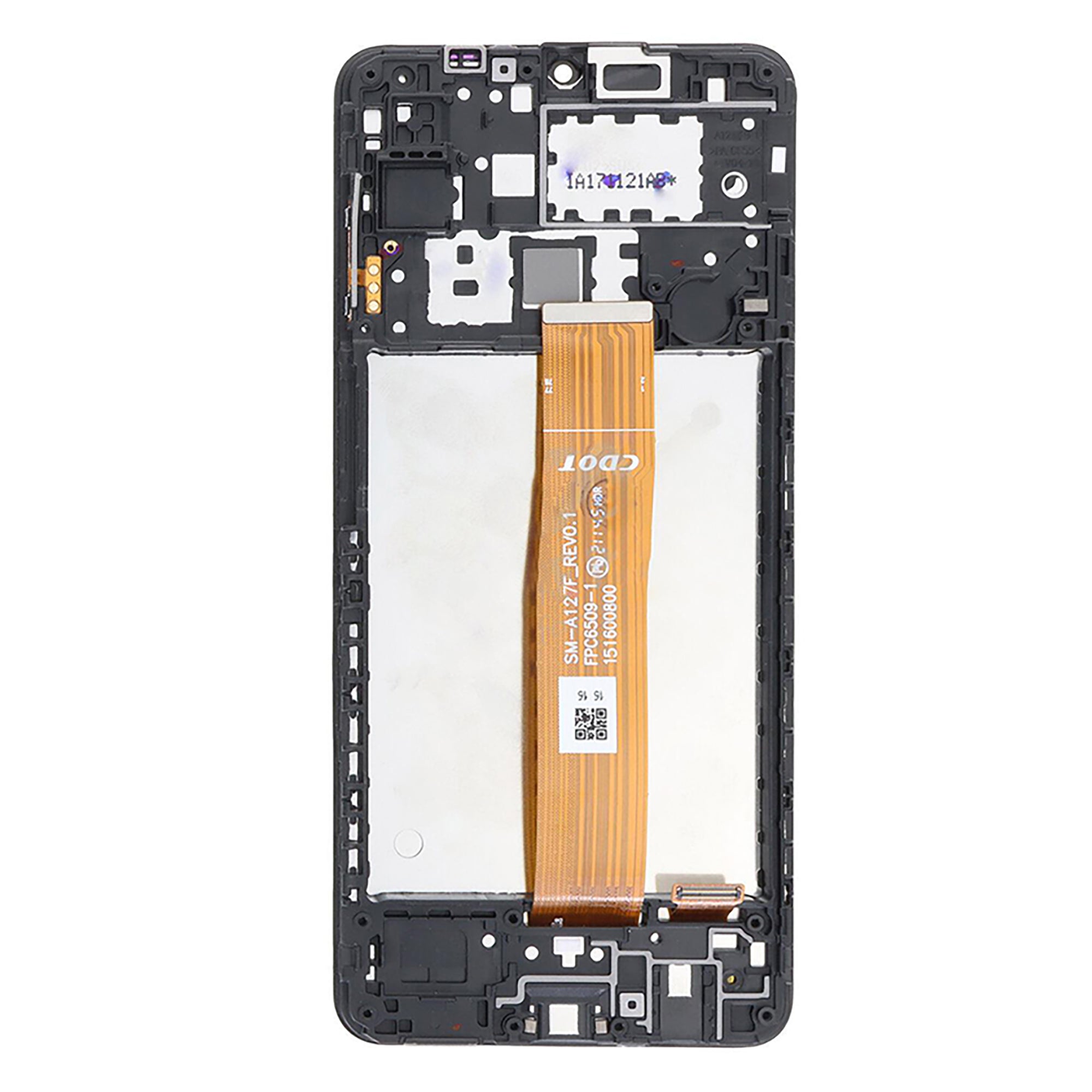 Original OEM Display für Samsung Galaxy A12 Nacho A127F mit Rahmen Black – Bild 2