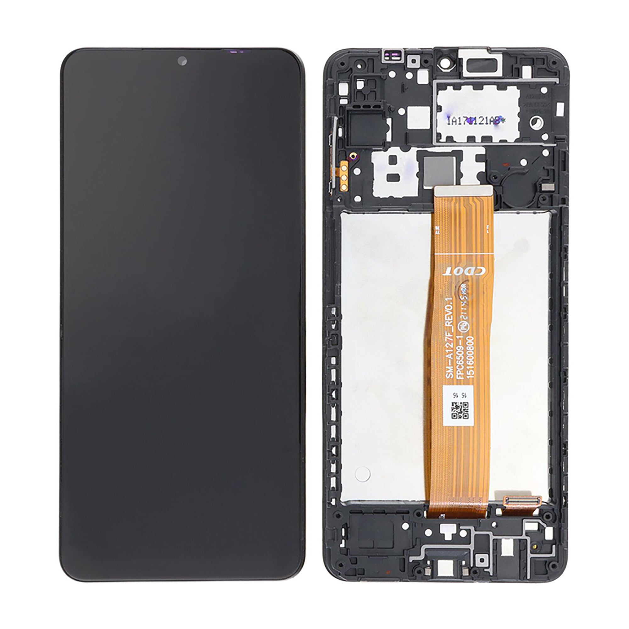 Original OEM Display für Samsung Galaxy A12 Nacho A127F mit Rahmen Black – Bild 3