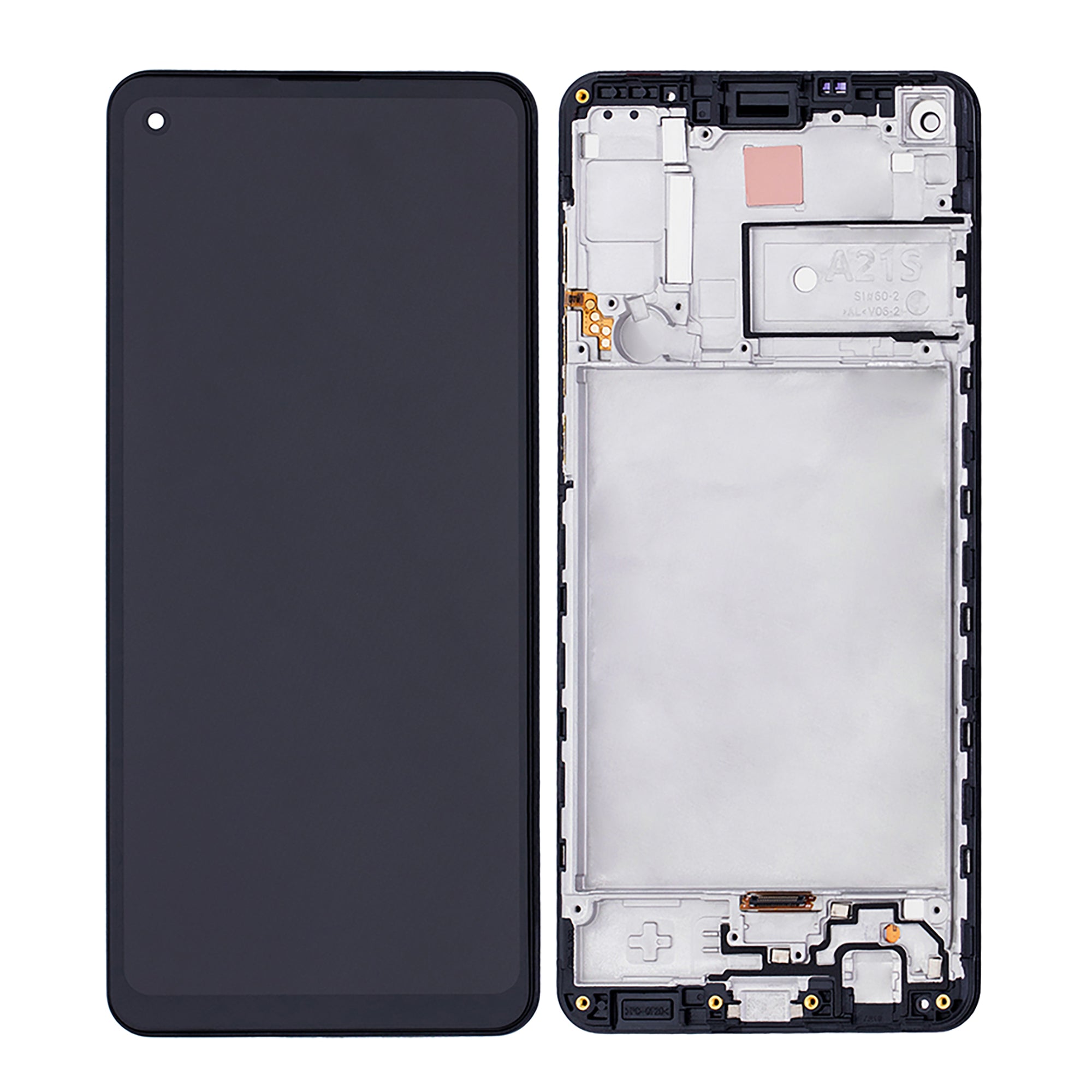 Original OEM Display für Samsung Galaxy A21s A217F mit Rahmen Black – Bild 3