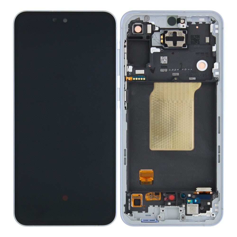 Samsung Galaxy A55 A556B Original vormontiert Display mit Rahmen Ice Blue – Bild 4