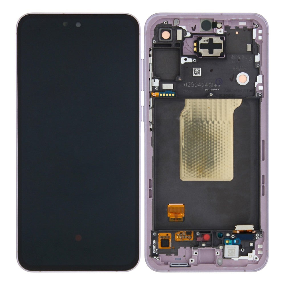 Samsung Galaxy A55 A556B Original vormontiert Display mit Rahmen Lilac – Bild 4