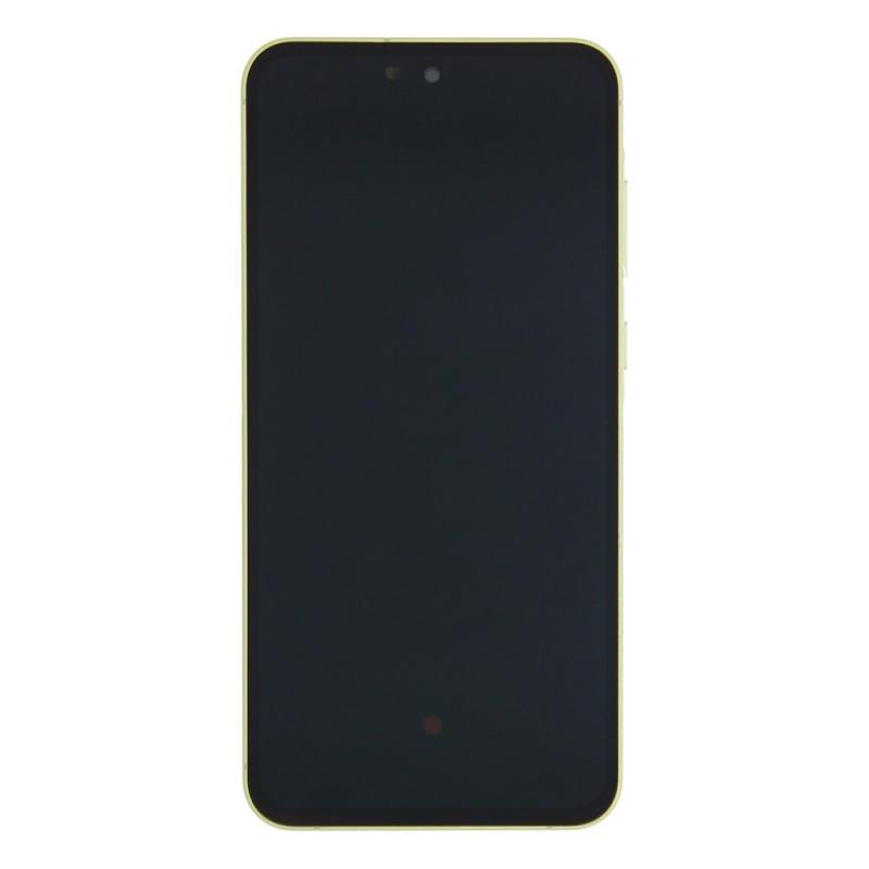 Samsung Galaxy A55 A556B Original vormontiert Display mit Rahmen Lemon – Bild 2