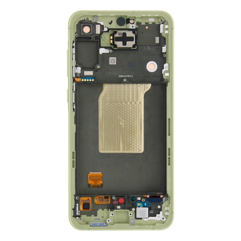 Samsung Galaxy A55 A556B Original vormontiert Display mit Rahmen Lemon – Bild 3