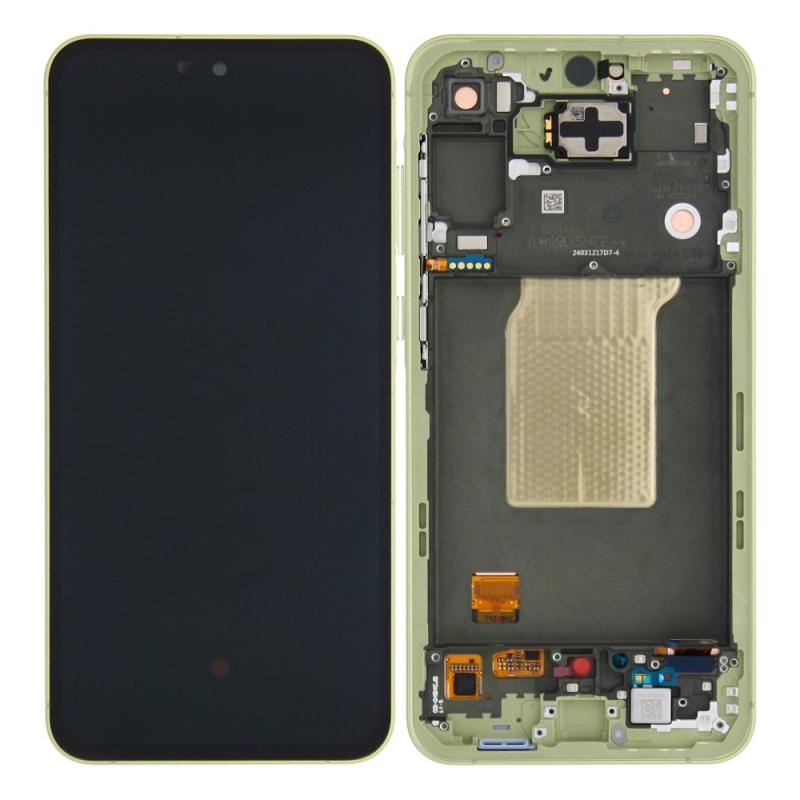 Samsung Galaxy A55 A556B Original vormontiert Display mit Rahmen Lemon – Bild 4