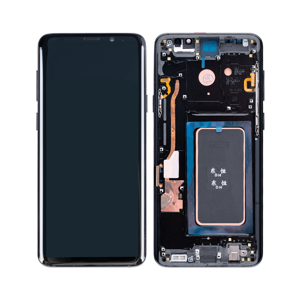 Samsung Galaxy S9 Plus G965F Display und Touchscreen-Digitizer mit Rahmen Midnight Black aufbereitet – Bild 3