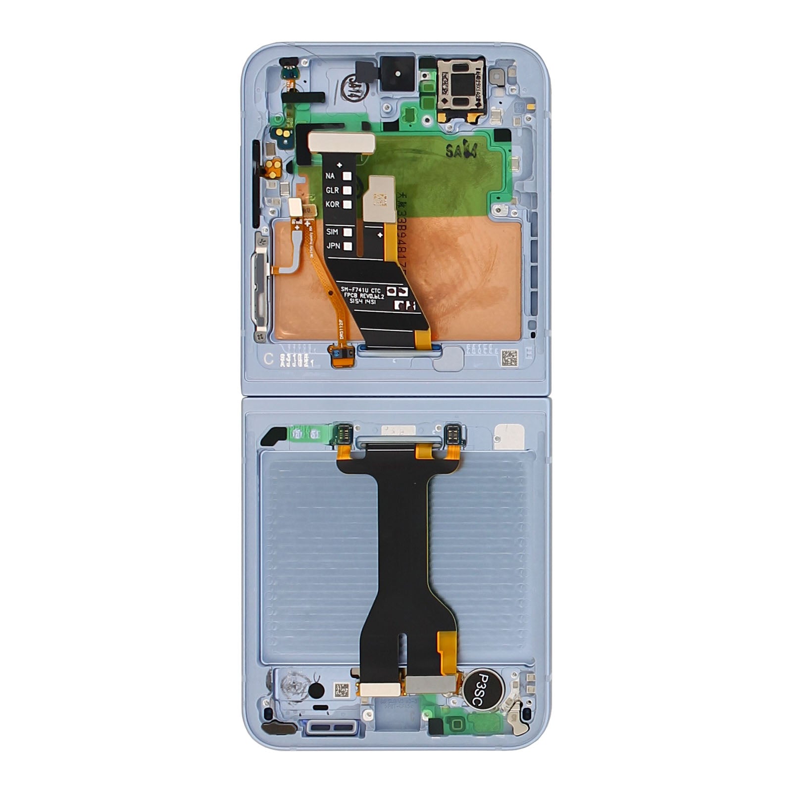 Samsung Original Service Pack Display Galaxy Z Flip6 Main F741B mit Rahmen Blue – Bild 3