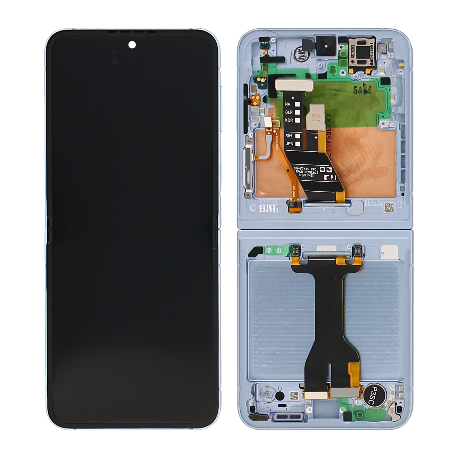 Samsung Original Service Pack Display Galaxy Z Flip6 Main F741B mit Rahmen Blue – Bild 5