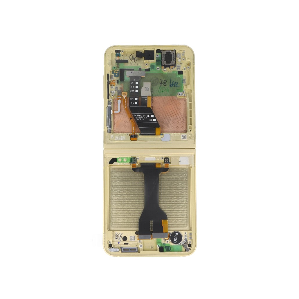 Samsung Galaxy Z Flip6 F741B Main Display und Touchscreen-Digitizer mit Rahmen Yellow Service Pack – Bild 3