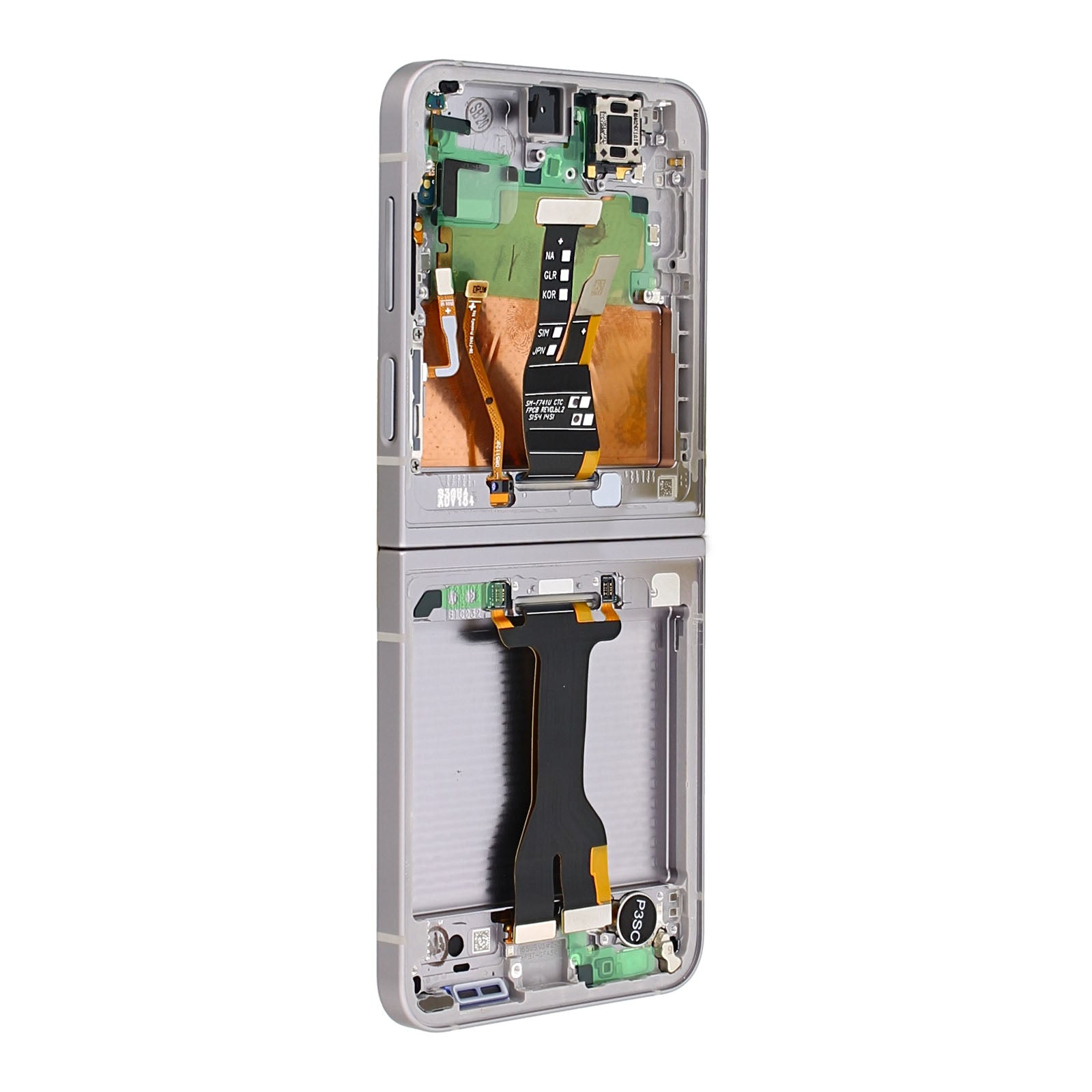 Samsung Original Display Galaxy Z Flip6 Main F741B mit Rahmen Silver Shadow – Bild 4
