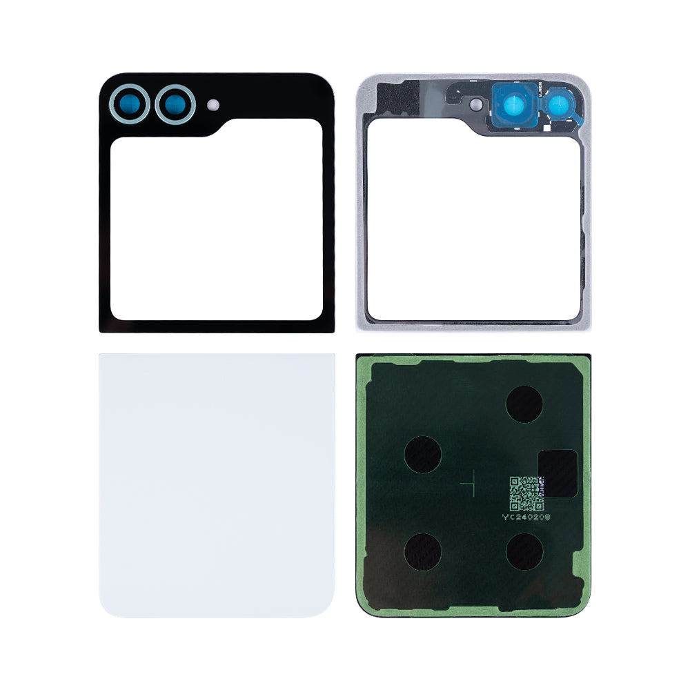 Samsung Galaxy Z Flip6 F741B Akkudeckel Set mit Linse White EM – Bild 3