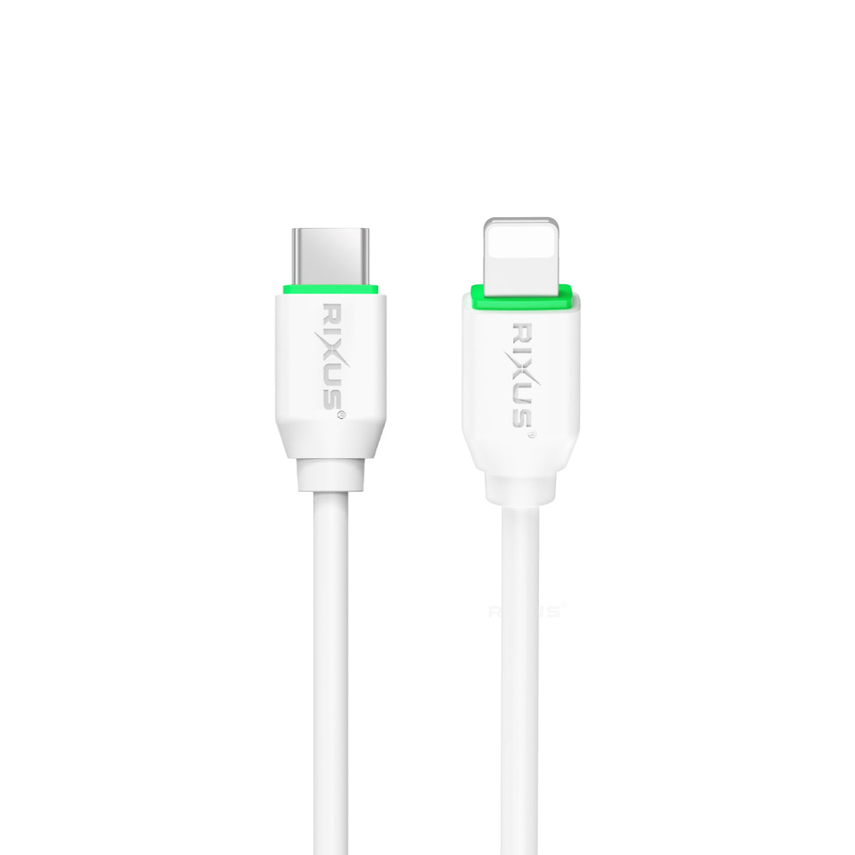 Rixus RX90L Adapter mit USB-C To Lightning Anschluss Kabel 1m 20W White – Bild 2