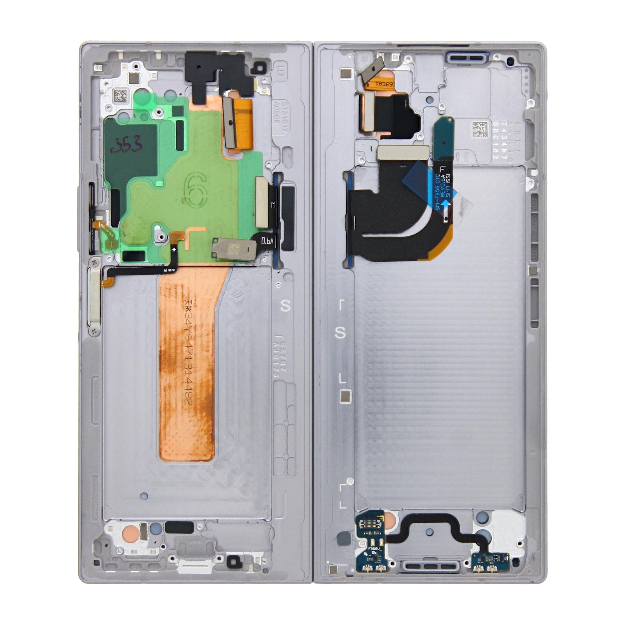 Samsung Galaxy Z Fold6 F956B Main Display und Touchscreen-Digitizer mit Rahmen Silver Shadow Service Pack – Bild 3