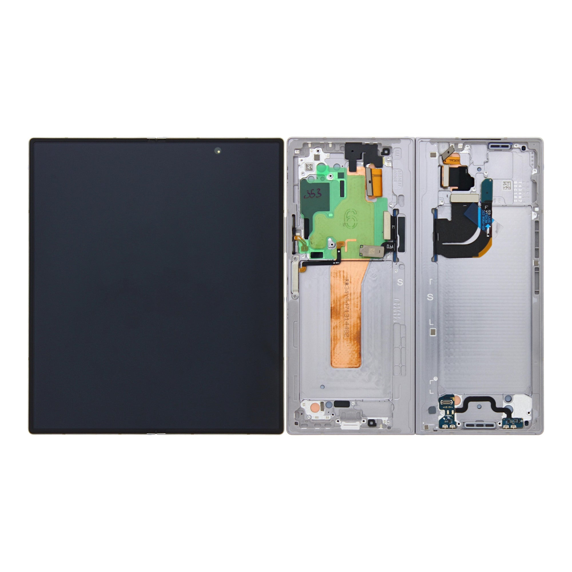 Samsung Galaxy Z Fold6 F956B Main Display und Touchscreen-Digitizer mit Rahmen Silver Shadow Service Pack – Bild 4