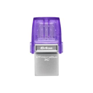 Kingston 64GB DataTraveler MicroDuo 3C 200MB/s Dual USB-A und USB-C Flash Drive Silver