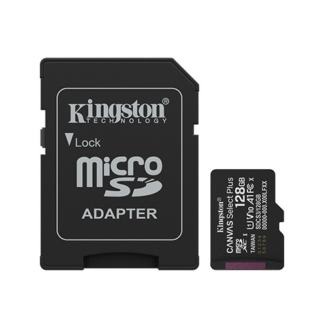 Kingston 128GB Canvas Select Plus MicroSD Memory Card 100R A1 C10 Card mit Adapter Black