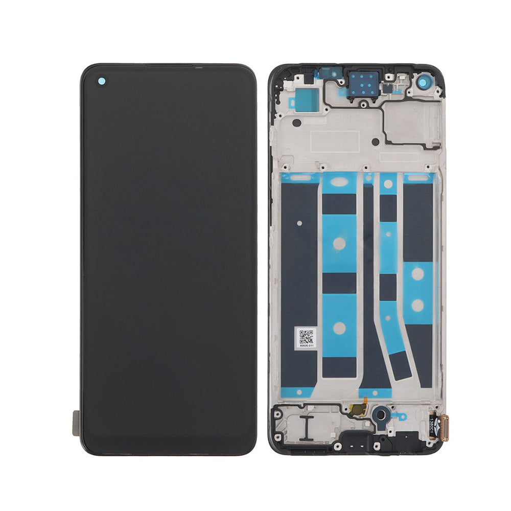 Oppo A78 4G Display und Touchscreen-Digitizer mit Rahmen Mist Black OEM – Bild 4