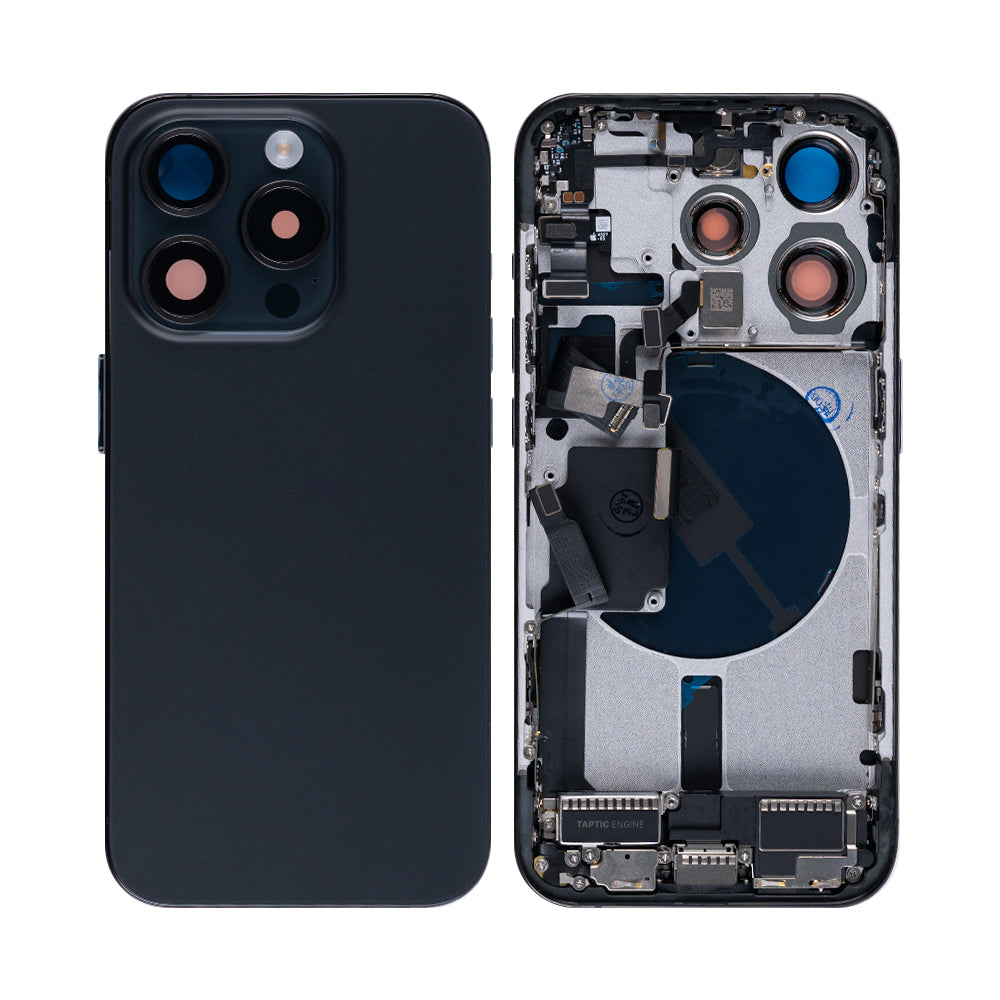 Für Apple iPhone 15 Pro Gehäuse mit Kleinteilen Black Titanium OEM – Bild 3