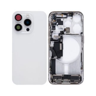 Für Apple iPhone 15 Pro Gehäuse mit Kleinteilen White Titanium OEM