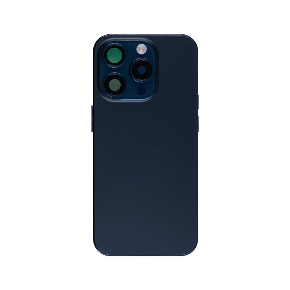 Für Apple iPhone 15 Pro Gehäuse mit Kleinteilen Blue Titanium OEM